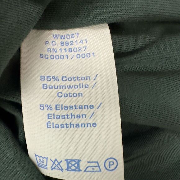 Boden Midi Dress Sz 6P Sleeveless Green Crossover Ruched Bodycon Slim Fit Cotton - Picture 10 of 11